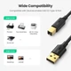 Кабель UGREEN US135 USB 2.0 AM to BM Print Cable 1m (Black) (UGR-20846) - изображение 5