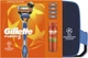 Подарунковий набір для чоловіків Gillette UEFA Champions League Special Edition Станок Fusion5 з 4 змінними картриджами + Гель для гоління Fusion для чутливої шкіри 200 мл + Косметичка (8700216998017) - зображення 1