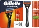Подарунковий набір для чоловіків Gillette Станок для гоління Fusion5 з 1 змінним картриджем + Гель для гоління Fusion для чутливої шкіри 200 мл (8006530032605) - зображення 2