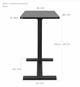 Cтол с регулировкой высоты на колесах 68x36 см Flexi Tech Black (28000) - изображение 3