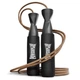 Скакалка шкіряна PowerPlay 4214 Leather Jump Rope Чорна 2.75 см. - зображення 2