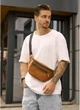 Шкіряна сумка на пояс Sambag Tirso MKH руда 81341121m - изображение 4