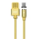 Магнітний USB кабель Remax Gravity RC-095m microUSB to USB 1m gold - зображення 1
