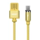Магнітний USB кабель Remax Gravity RC-095m microUSB to USB 1m gold - зображення 2