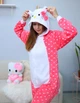 Женская кигуруми пижама взрослая и подростковая Kigurumi Hello Kitty Хеллоу Кітті в горошок Рожевий S 144-155 см (1084) - зображення 4