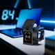 Магнитная док-станция 3 в 1 QINETIQ S5D для Apple с поддержкой MagSafe оснащена LCD-дисплеем Bluetooth 5.3 Hi-Fi стереозвуком Совместима с iPhone, Apple Watch и AirPods. Корпус из пластика и металла удобная беспроводная зарядка всех устройств Черная - изображение 8