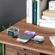Qi2 беспроводная зарядная док-станция для Apple айфона часов наушников телефона 3 в 1 MagSafe портативная складная магнитная зарядка на айфон iPhone AirPods Эпл Вотч QINETIQ Aluminium AD17 23W Qi сертифицирована - изображение 5