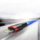 Кабель Baseus Cafule Series USB For Lightning 2м 1.5A (CALKLF-C19) Red/Black - зображення 4