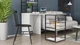 Стол-тумба трансформер Смарт 3/1 с этажеркой Ferrum-decor 1430x1450x500 Черный металл ДСП Белое 16 мм (FRD-105109) - изображение 2