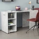 Стол-тумба трансформер Смарт 1 Ferrum-decor 750x1450x500 ДСП Бетон 16 мм (FRD-105073) - изображение 1