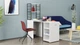Стол-тумба трансформер Смарт 4/1 с этажеркой Ferrum-decor 1430x1450x500 Черный металл ДСП Белое 16 мм (FRD-105123) - изображение 4