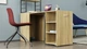 Стол-тумба трансформер Смарт 4/2 с этажеркой Ferrum-decor 1430x1450x600 Черный металл ДСП Дуб Сонома 16 мм (FRD-105133) - изображение 4