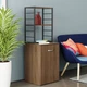 Стол-тумба трансформер Смарт 4/1 с этажеркой Ferrum-decor 1430x1450x500 Черный металл ДСП Дуб Сонома Трюфель 16 мм (FRD-105127) - изображение 1