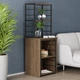 Стіл-тумба трансформер Смарт 3/2 з етажеркою Ferrum-decor 1430x600x280 Чорний метал ДСП Дуб Сонома Трюфель 16 мм (FRD-105120) - зображення 1