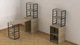 Стіл-тумба трансформер Смарт 3/2 з етажеркою Ferrum-decor 1430x1450x600 Чорний метал ДСП Дуб Сонома 16 мм (FRD-105119) - изображение 9