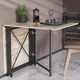 Стол-книжка трансформер Орион 2 Ferrum-decor 750x1520x730 Черный металл ДСП Дуб Сан-Марино 16 мм (FRD-104584) - изображение 1