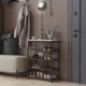 Полиця для взуття Слайм 4 Ferrum-decor 820x630x260 Чорний метал ДСП Біле 16 мм (FRD-105160) - зображення 1