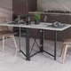 Стол-книжка трансформер Орион 2 Ferrum-decor 750x1520x730 Черный металл ДСП Бетон 16 мм (FRD-104589) - изображение 1