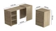 Стіл-тумба трансформер Смарт 1/2 Ferrum-decor 750x1450x600 ДСП Дуб Сонома 16 мм (FRD-105077) - изображение 2