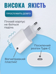 Комплект Зарядное устройство Foxconn 20W USB-C + Кабель нейлоновый USB-C-USB-C 20W White 1 м для Apple iPhone (37431-c) - изображение 5