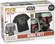 Zestaw Funko Pop! & Tee Disney Star Wars The Mandalorian Figurka Bobble-Head Boba Fett + Koszulka Rozmiar M 63389 (889698633895) - obraz 1
