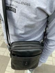 Мужская кожаная барсетка для документов 22×18×6 маленькая Qvant (1201) - Черная - изображение 4