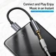 Кабель-перехiдник Baseus Type-C Male to 3.5mm Female Adapter L54 Deep Grey (CATL54-0G) - изображение 5