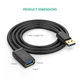 Подовжувач UGREEN US129 USB 3.0 Extension Male Cable 1m (Black) (UGR-10368) (UGR-10368) - изображение 4
