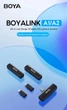 Микрофонная радиосистема BOYA BOYALINK A2- Два микрофона – Бездротовой петличный микрофон BOYALINK для iPhone, Android, DSLR Camera (версия без зарядного кейса) - изображение 9