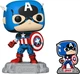 Figurka Funko Pop! Marvel Los Vengadores Avengers Captain America Exclusive z przypinka 9 cm (889698701280) - obraz 2