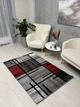 Ковер с невысоким ворсом Espresso 3х5 м. Gray/Red 02239A - изображение 1