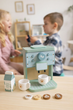 Drewniany ekspres do kawy EcoToys dla dzieci zestaw baristy 8 elementów (5905817007332) - obraz 4