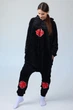 Женская кигуруми пижама взрослая и подростковая на молнии Kigurumi Косплей Аниме Наруто Акацуки Akatsuki Cosplay Черный S 145-155 см. (1107/1) - изображение 2