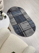 Ковер с невысоким ворсом Espresso 1.5х2.3 м. Овал Gray/Blue 02239A - изображение 6