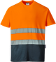 Футболка двухцветная Portwest Cotton Comfort S173 XXL Оранжевый/Темно-синий - изображение 1