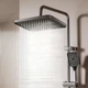 Душевая система с термостатом и дисплеем Shower Series, смеситель для ванной с верхним, ручным и гигиеническим душем, душевой комплект настенный с воронками, шлангом, нержавеющая сталь Черный/хром AA6-6-Black/Chrome - изображение 6