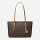 Сумка шоппер жіноча Michael Kors Quinn Md Ew Tz Tote 30T5GQNT2B 252 Темно-коричнева (800070349084) - зображення 1