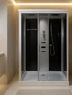 Гидромассажная кабина KO&PO 715 G 120x80х215 см душевой бокс на низком поддоне правая тонированное стекло раздвижная дверь (C15037) - изображение 2