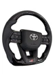 Анатомический руль для Toyota Land Cruiser 200, Prado 150. GR. С подогревом. Рояльный лак. Логотип – хром. - изображение 3