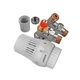 Комплект для підключення радіатора Koer SET-23 - 1/2'' кутовий з термоголовкою, клікове кріплення (KR5284) - зображення 2