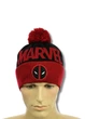 Дитяча зимова шапка з помпоном Дедпул (Deadpool) 53-56 см Червоний - зображення 1