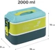 Ланчбокс Kite Двойной с наполнением 2000 мл Синий (K25-1184-2) - изображение 6