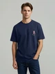 Футболка хлопковая длинная мужская Trendyol TMNSS25TS00161 S Navy Blue (8684737442641) - изображение 3