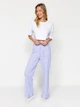 Пижамные штаны женские хлопковые Trendyol THMAW24PJ00001 XS White/Blue (8683049205845) - изображение 3
