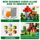 Магнитный конструктор Minecraft 250 шт (150 и 4 основания) по игре Майнкрафт Война растений Mk001033 - изображение 5