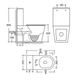 Бачок до унітазу-компакту Mixxus Bevel-0405-R Tank 605х370х800 зі зливною арматурою (MI8325) - изображение 5