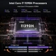 Мини ПК Alliwava H90 / Intel Core i7-11390H / RAM 32GB / SSD 1TB / HDMI / 2 x LAN / Wi-Fi 6 / Bluetooth 5.0 / Windows 11 / Black - изображение 3