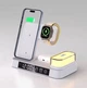 Беспроводная зарядка для Apple Watch iPhone Airpods 30w 5 в 1 Док-станция с часами и ночником - изображение 2