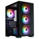 Корпус 1stPlayer X2-M-BK-4F7 Black без БП - изображение 1