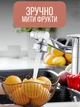 Большая ваза для фруктов из нержавеющей стали волнистая 26x12x10 см черная (CPD-004) - изображение 6
